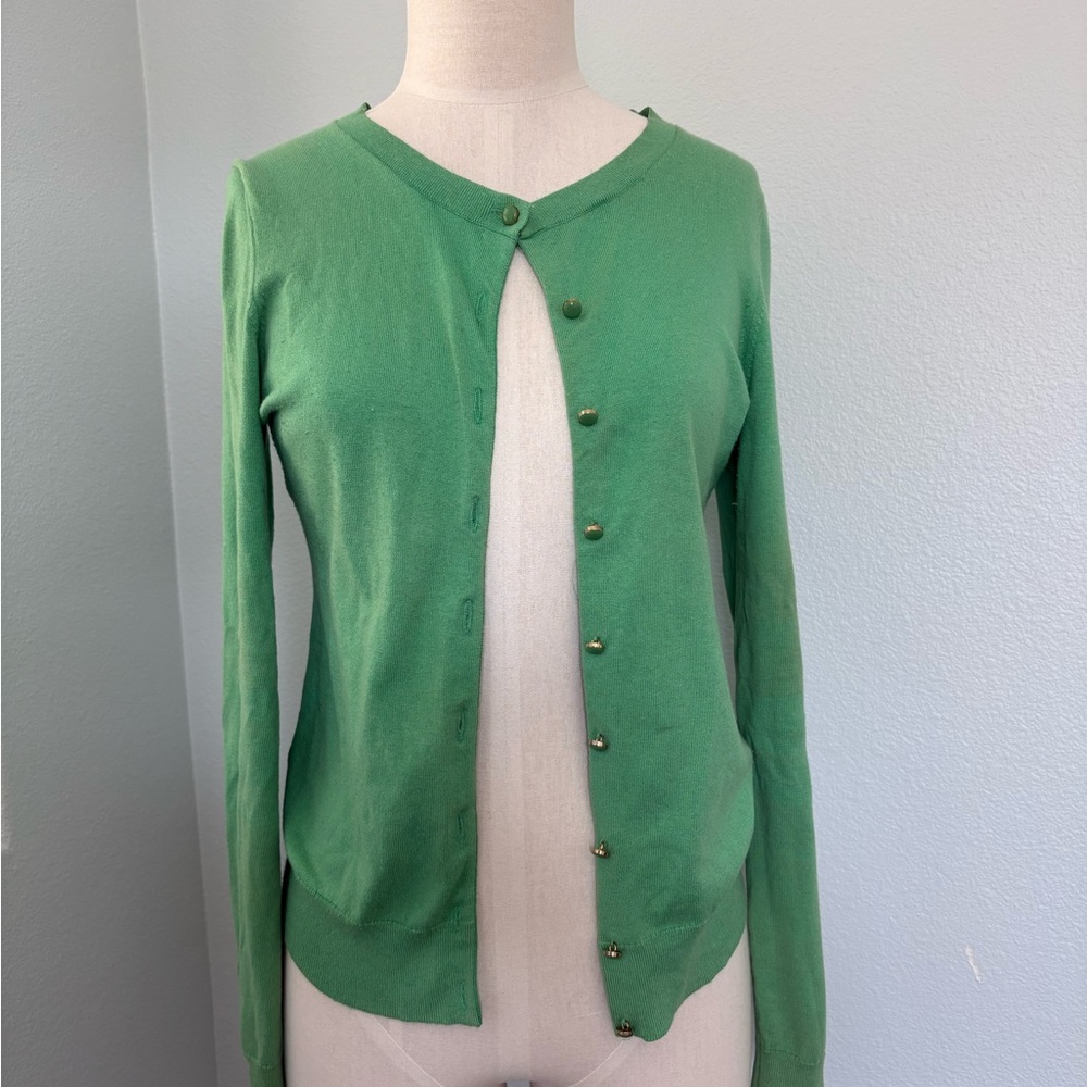 White House Black Market Green Cardigan